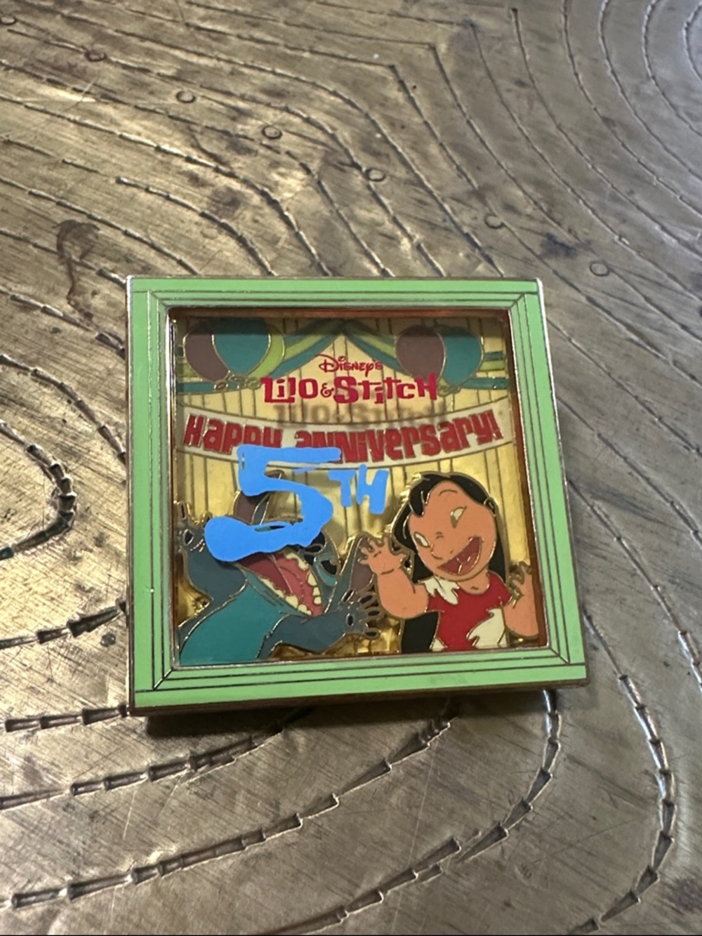 Disney Lilo & Stitch Happy 5th Anniversary Collectible Enamel Trading Pin